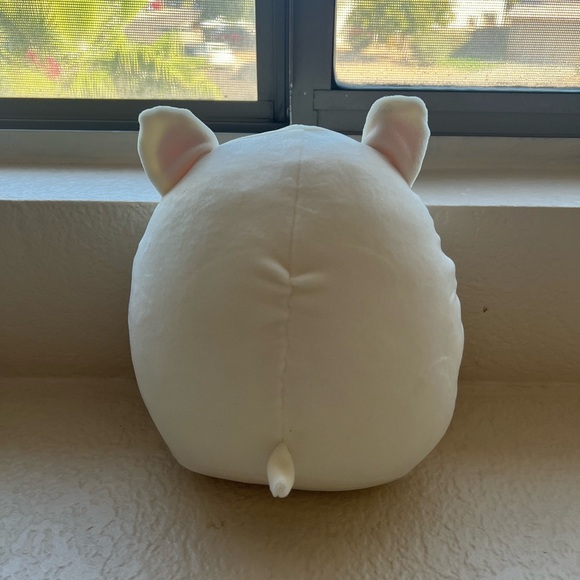 White Pink Terrier Dog Plush Toy - Picture 3 of 5